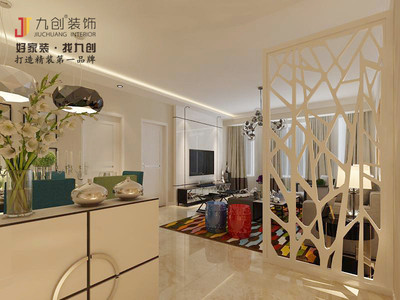 盛世国际现代简约风装修设计解析 淄博九创装饰原创空间艺术